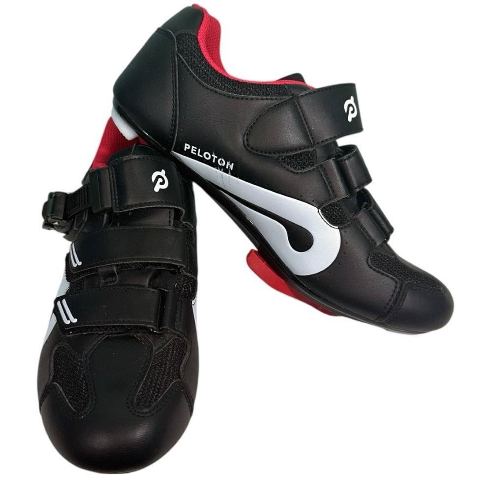 Peloton Men's Black and Red Cycling Shoes 39/ 9.5